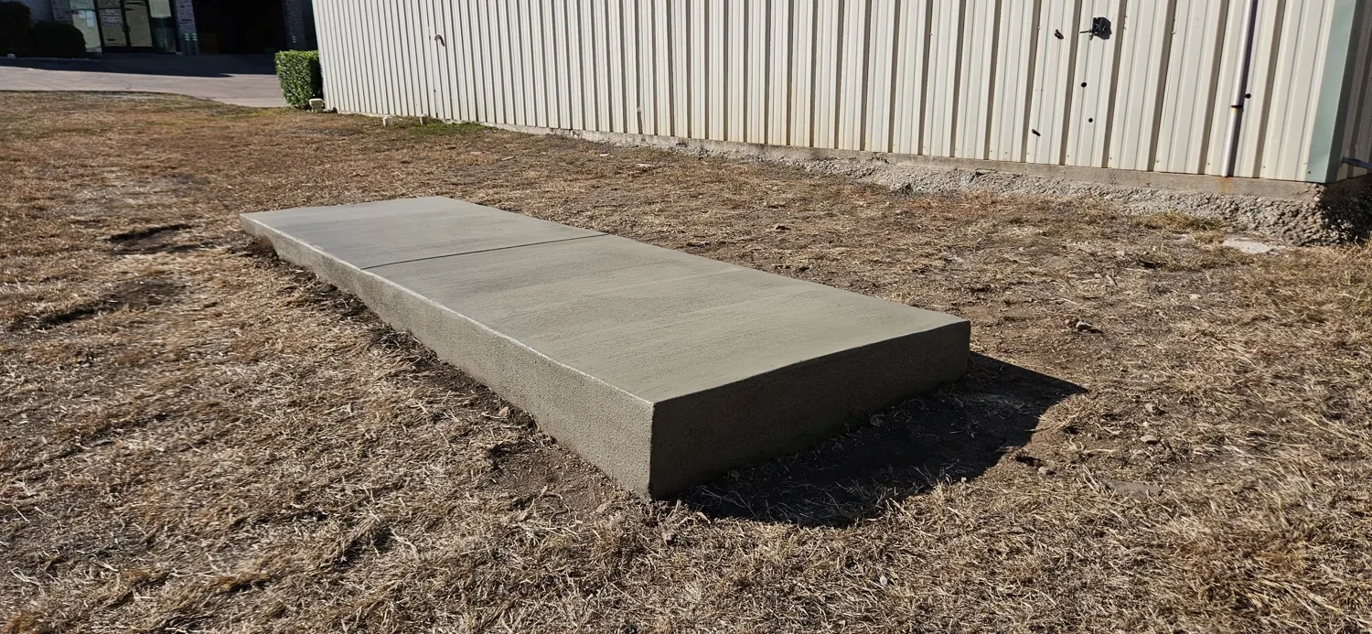 A purpose-built equipment slab by Lucky’s Concrete in Palm Bay